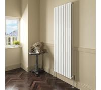 Fifth NYC 1800 × 590 mm White Vertical Radiator Double Oval Column Designer Radiator Modern - Kitchen, Living, Bathroom Central Heating Tall Upright Radiators