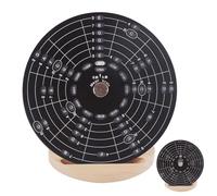 Fifth Round Metal Wheel - Musical Chord Wheel | Round Fifth Musical Theory Disc | Aluminum With Wooden Stand, Music Theory Learning Tool