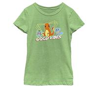 Fifth Sun Girls' Good Vibes Starters T-Shirt, Green Apple, M