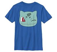 Fifth Sun Kids' Bulbasaur Face T-Shirt, Royal Blue, M