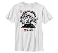 Fifth Sun Kids' Lego Meditation Ninjago Boys Short Sleeve Tee Shirt, White, Medium