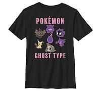 Fifth Sun Kids' Pkmn Team Ghost Group T-Shirt, Black, L