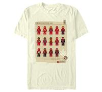 Fifth Sun Lego Ninjago Ninja Evolution Young Men's Short Sleeve Tee Shirt, Beige, Medium
