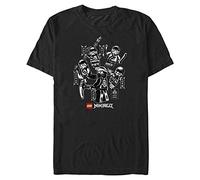 Fifth Sun Lego Ninjago Ninja Group Young Men's Short Sleeve Tee Shirt, Black, XL