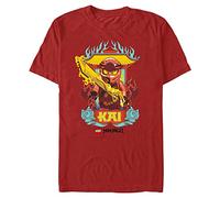 Fifth Sun Men's Lego Ninjago Kai Badge Young Short Sleeve Tee Shirt T, Red, S