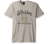 Fifth Sun Men's Man Cave Graphic Tees Shirt, Gray//Whiskey Business, XXL