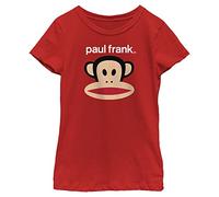 Fifth Sun Paul Frank Julius Head-2 Girls Short Sleeve Tee Shirt, Red, M