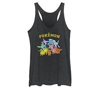 Fifth Sun Women's Gotta Catch Eeveelutions Shirt, Black Heather, XL