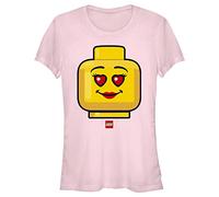 Fifth Sun Women's Heart Eyes T-Shirt, Light Pink, Medium