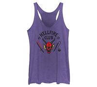 Fifth Sun Women's Hellfire Cut Shirt, Purple Heather, XL