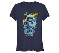 Fifth Sun Women's Jay Badge T-Shirt, Navy Blue, Medium