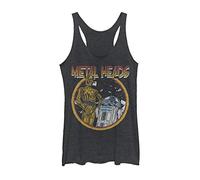Fifth Sun Women's Metal Droids Shirt, Black Heather, Medium
