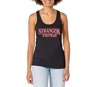 Fifth Sun Women's Stranger Things Junior's Racerback Tank Top, Black, Medium
