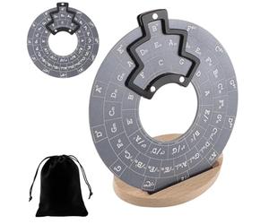 Fifth Wheel Rims, 5th Wheel Guitar Circles, Sturdy Guitar Theory Disc Chord Wheel, Easy to Read Fifth Circles for Bass Guitarists Pi