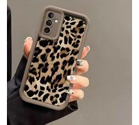 FIFTHAVE Case for Samsung Galaxy S24 Leopard Mobile Phone Case, Silicone Protective Case Brown Leopard Print Case Samsung Galaxy S24 Case Girls Aesthetic Soft TPU Cover for Women Brown