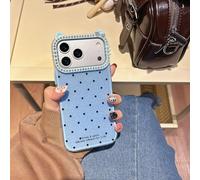 FIFTHAVE For iPhone 11 Case Polka Dot, Glitter Mobile Phone Case iPhone 11 Silicone Case Girls Cute Polka Dot Protective Case Soft TPU Thin Case Diamond Women Shockproof Cover Blue