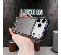 FIFTHAVE Glitter Case for iPhone 17 Pro, Diamond Mobile Phone Case iPhone 17 Pro Glitter Rhinestone Protective Case Girls Shiny Diamonds Case Bling Crystal Beautiful Silicone TPU Cover for Women Black