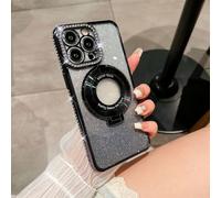 FIFTHAVE Glitter Mobile Phone Case iPhone 13 Pro Max Case Compatible with MagSafe 6.7 Inch Rhinestone Bling Diamond Protective Case with Ring Camera Protection Silicone Case Soft TPU Bumper for iPhone