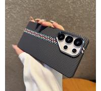 FIFTHAVE Magnetic Case for Samsung Galaxy S25 Plus Mobile Phone Case Compatible with Magsafe, Thin Protective Case Samsung Galaxy S25 Plus Carbon Fibre Design Case Slim Hard Robust PC