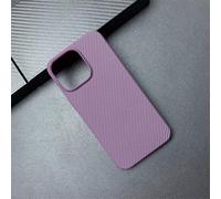 FIFTHAVE Ultra Thin Lightweight Matte Mobile Phone Case for iPhone 12 Pro, Carbon Fibre Texture Protective Case, Slim Robust PC Case, Carbon Pattern, Scratch-Resistant, Shockproof Cover, Purple 02