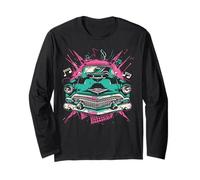 Fifties 1950s Car Music Sock Hop Dance Rockabilly 50s Art Long Sleeve T-Shirt