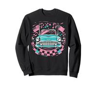 Fifties 1950s Car Music Sock Hop Dance Rockabilly 50s Art Sweatshirt