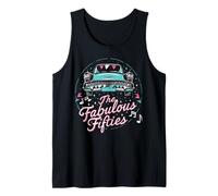 Fifties 1950s Car Music Sock Hop Dance Rockabilly 50s Art Tank Top
