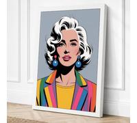 Fifties Glamour Pop Art Canvas Wall Art Print 30x20 Inch