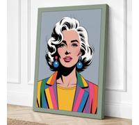 Fifties Glamour Pop Art Canvas Wall Art Print 30x20 Inch