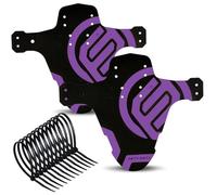 FIFTY-FIFTY 2-Pack Mountain Bike Fender, MTB Mudguard, Front and Rear Compatible Bicycle Mudguard, Fits 26", 27.5", 29", Plus Size and Fat Bike Wheel Sizes (Purple)