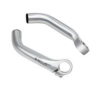FIFTY-FIFTY Bike Bar Ends, Aluminum Alloy Mountain Bike Handlebar Ends | Durable MTB Bar Extender, Compatible with 22.2mm diameter Bicycle Bar, Ergonomic design, Easy to Install (Polished Sliver)