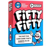 Fifty Fifty - Fun Fast Card Game Age 8+ That's Always 50-50 - 2 Player Game - More or Less, This or That, Before or After Quiz Categories - Fun Family Party Games for Adults & Kids (8+)
