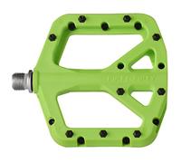 FIFTY-FIFTY Mountain Bike Pedals, Non-Slip MTB Nylon Composite, 9/16" Bicycle Pedals, Lightweight and Wide Flat Platform (Green)