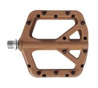 FIFTY-FIFTY Mountain Bike Pedals, Non-Slip MTB Nylon Composite, 9/16" Bicycle Pedals, Lightweight and Wide Flat Platform (Gum)
