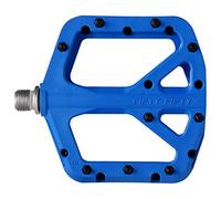 FIFTY-FIFTY Mountain Bike Pedals, Non-Slip MTB Nylon Composite, 9/16" Bicycle Pedals, Lightweight and Wide Flat Platform (Blue)