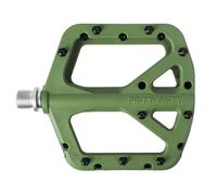 FIFTY-FIFTY Mountain Bike Pedals, Non-Slip MTB Nylon Composite, 9/16" Bicycle Pedals, Lightweight and Wide Flat Platform (Olive Green)