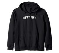 Fifty Five 55 Year Old 55th Birthday College Style Zip Hoodie