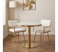 Fifty Five South Azalea 4 Seater Round Dining Table - White