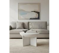 Fifty Five South Coffee Table Walsa Cross Base Solid Mango Wood Whitewash