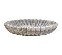 Fifty Five South Decorative Bowl Savio Fluted Marble Grey Large