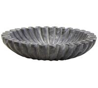 Fifty Five South Decorative Bowl Savio Fluted Marble Grey Small