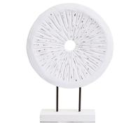 Fifty Five South Sculpture Fidel Distressed Round White Large