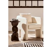 Fifty Five South Side Table Walsa Abstract Solid Mango Wood Black