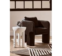 Fifty Five South Side Table Walsa Tri Solid Mango Wood Whitewash
