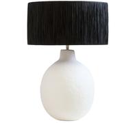Fifty Five South Table Lamp Carta Raffia Shade Black/White 61cm