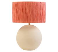 Fifty Five South Table Lamp Carta Raffia Shade Rust/White 58cm