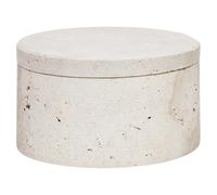 Fifty Five South Travertine Round Trinket Box
