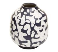 Fifty Five South Vase Tundra Round Earthenware Black/White