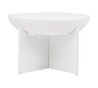 Fifty Five South Walsa Coffee Table Round Cross Base Mango Wood Whitewash
