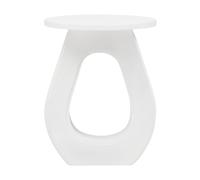 Fifty Five South Walsa Side Table Drop Mango Wood Whitewash